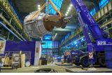 Jednotělesová turbína Doosan Škoda Power na cestě do Nigérie projela Plzní na speciálním návěsu