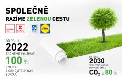 Kaufland a Lidl plánují od ledna 2022 využívat 100 % energie z obnovitelných zdrojů